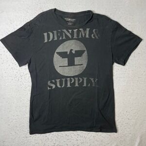 Denim & Supply Ralph Lauren T Shirt Mens‎ Medium Black Graphic Eagle Logo